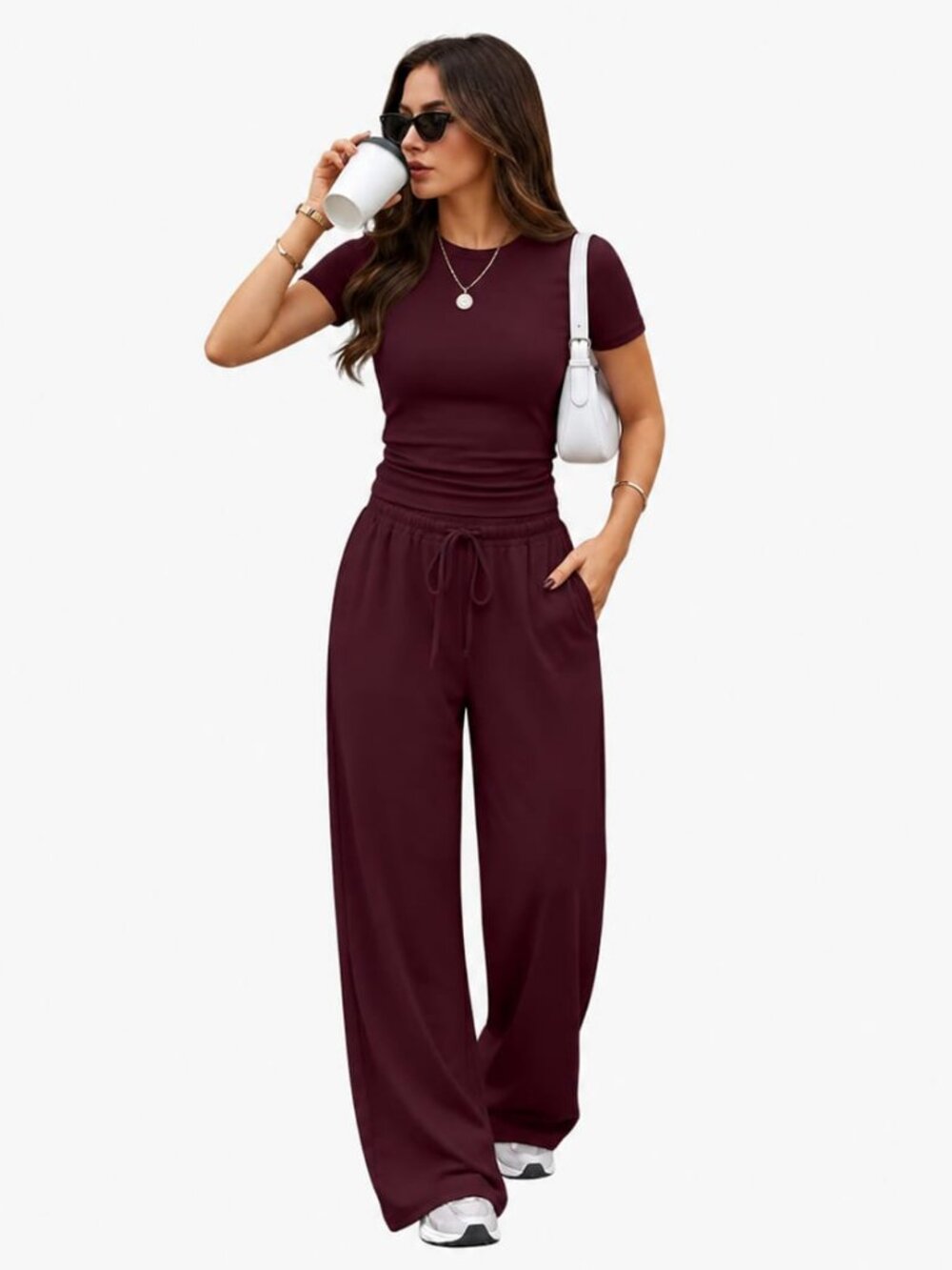 Trendy Queen Women's 2 Piece Matching Summer Lounge Set with Pockets